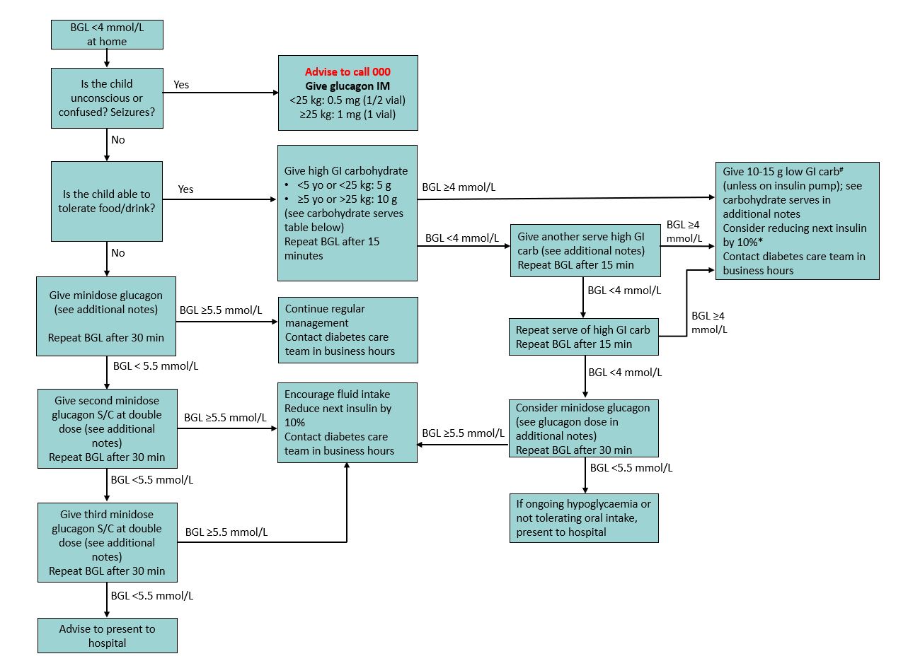 Home management of hypoglycaemia for unwell children with diabetes Home management of hypoglycaemia for unwell children with diabetes